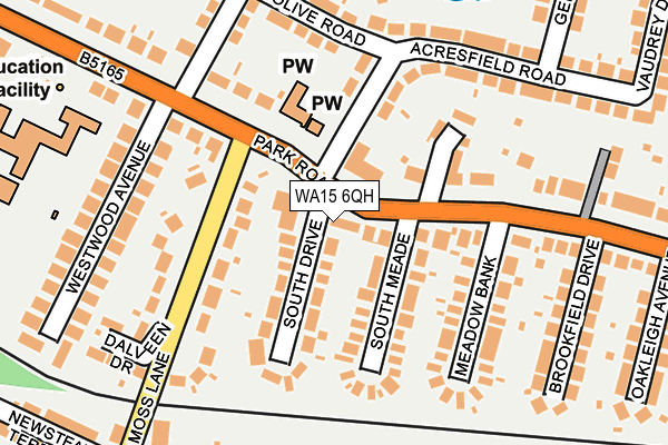 WA15 6QH map - OS OpenMap – Local (Ordnance Survey) WA15 6QH map - OS OpenMap – Local (Ordnance Survey)