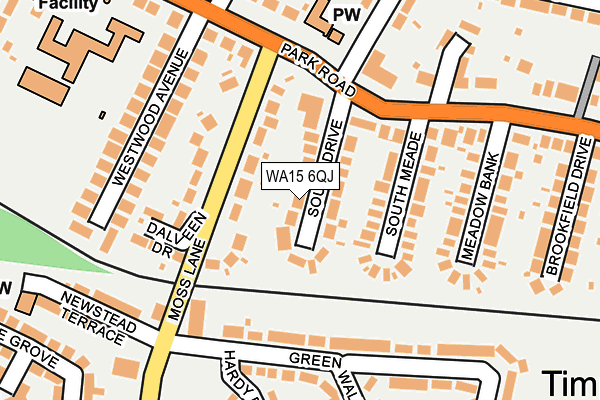 WA15 6QJ map - OS OpenMap – Local (Ordnance Survey) WA15 6QJ map - OS OpenMap – Local (Ordnance Survey)