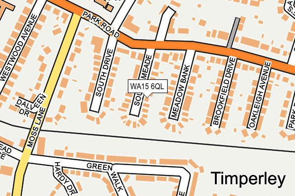 WA15 6QL map - OS OpenMap – Local (Ordnance Survey) WA15 6QL map - OS OpenMap – Local (Ordnance Survey)