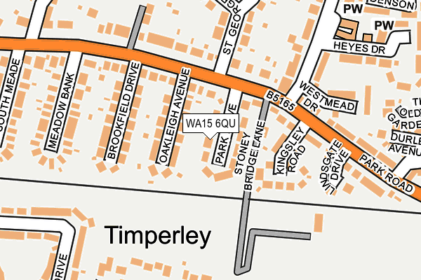 WA15 6QU map - OS OpenMap – Local (Ordnance Survey) WA15 6QU map - OS OpenMap – Local (Ordnance Survey)