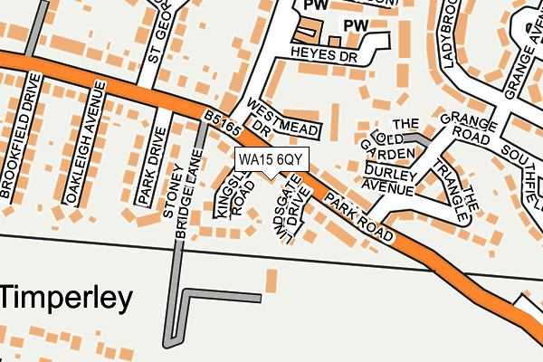 WA15 6QY map - OS OpenMap – Local (Ordnance Survey) WA15 6QY map - OS OpenMap – Local (Ordnance Survey)