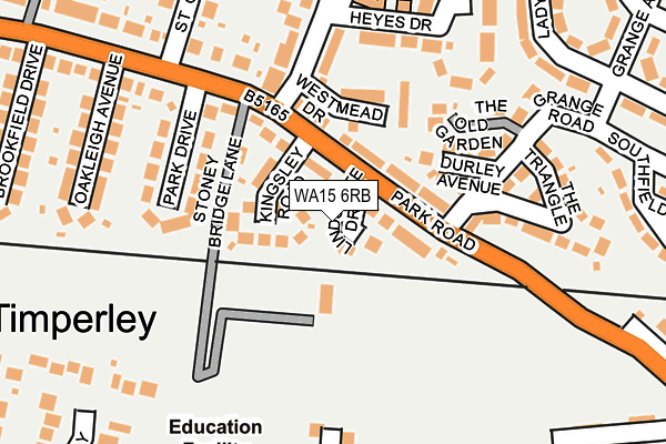 WA15 6RB map - OS OpenMap – Local (Ordnance Survey) WA15 6RB map - OS OpenMap – Local (Ordnance Survey)