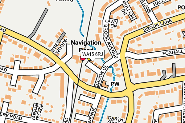 WA15 6RJ map - OS OpenMap – Local (Ordnance Survey) WA15 6RJ map - OS OpenMap – Local (Ordnance Survey)