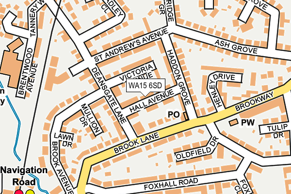 WA15 6SD map - OS OpenMap – Local (Ordnance Survey) WA15 6SD map - OS OpenMap – Local (Ordnance Survey)