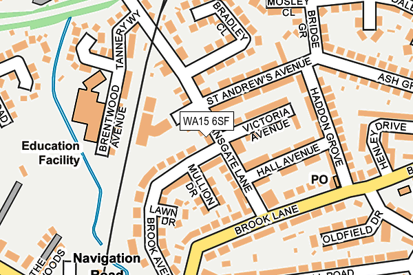 WA15 6SF map - OS OpenMap – Local (Ordnance Survey) WA15 6SF map - OS OpenMap – Local (Ordnance Survey)