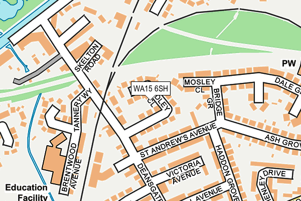 WA15 6SH map - OS OpenMap – Local (Ordnance Survey) WA15 6SH map - OS OpenMap – Local (Ordnance Survey)