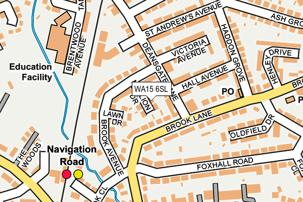 WA15 6SL map - OS OpenMap – Local (Ordnance Survey) WA15 6SL map - OS OpenMap – Local (Ordnance Survey)