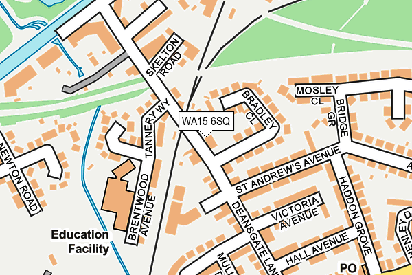 WA15 6SQ map - OS OpenMap – Local (Ordnance Survey) WA15 6SQ map - OS OpenMap – Local (Ordnance Survey)