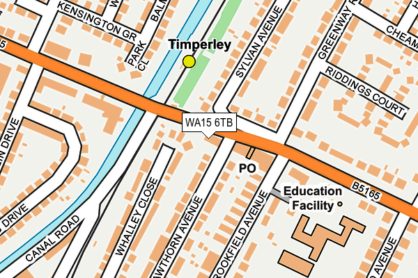 WA15 6TB map - OS OpenMap – Local (Ordnance Survey) WA15 6TB map - OS OpenMap – Local (Ordnance Survey)