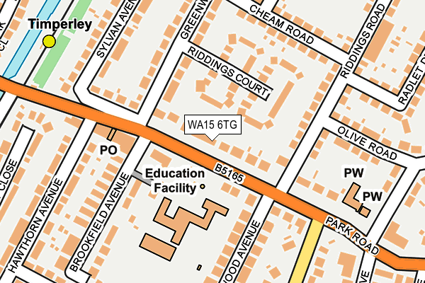 WA15 6TG map - OS OpenMap – Local (Ordnance Survey) WA15 6TG map - OS OpenMap – Local (Ordnance Survey)