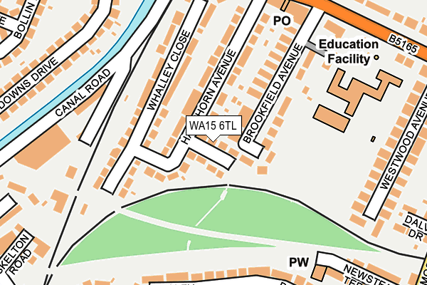 WA15 6TL map - OS OpenMap – Local (Ordnance Survey) WA15 6TL map - OS OpenMap – Local (Ordnance Survey)
