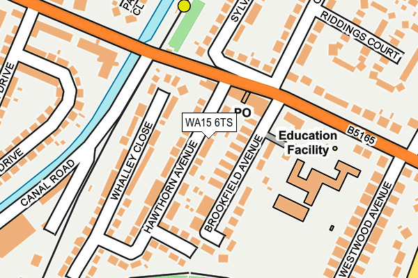 WA15 6TS map - OS OpenMap – Local (Ordnance Survey) WA15 6TS map - OS OpenMap – Local (Ordnance Survey)