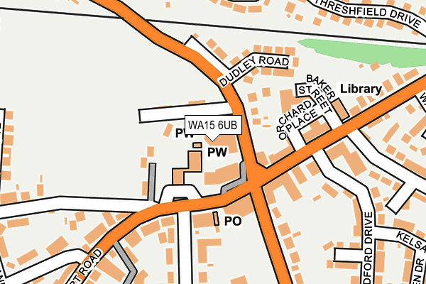 WA15 6UB map - OS OpenMap – Local (Ordnance Survey) WA15 6UB map - OS OpenMap – Local (Ordnance Survey)