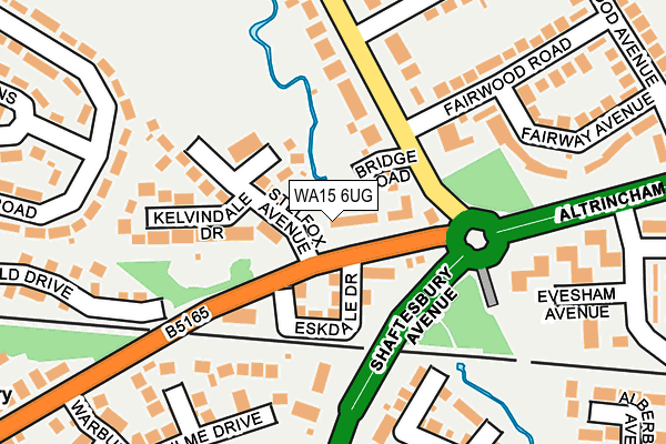 WA15 6UG map - OS OpenMap – Local (Ordnance Survey) WA15 6UG map - OS OpenMap – Local (Ordnance Survey)
