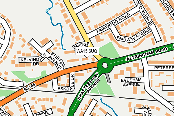 WA15 6UQ map - OS OpenMap – Local (Ordnance Survey) WA15 6UQ map - OS OpenMap – Local (Ordnance Survey)