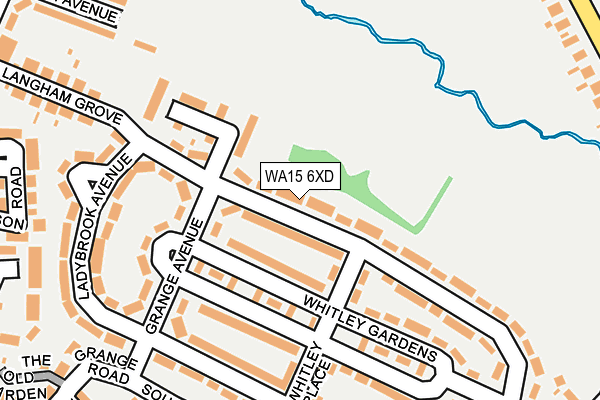 WA15 6XD map - OS OpenMap – Local (Ordnance Survey) WA15 6XD map - OS OpenMap – Local (Ordnance Survey)