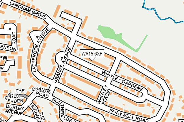 WA15 6XF map - OS OpenMap – Local (Ordnance Survey) WA15 6XF map - OS OpenMap – Local (Ordnance Survey)