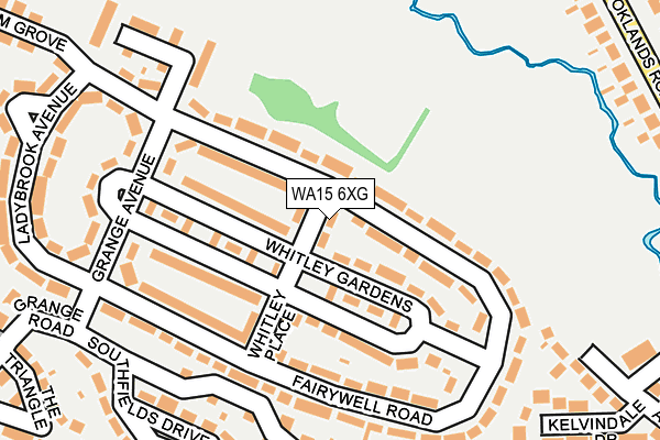 WA15 6XG map - OS OpenMap – Local (Ordnance Survey) WA15 6XG map - OS OpenMap – Local (Ordnance Survey)