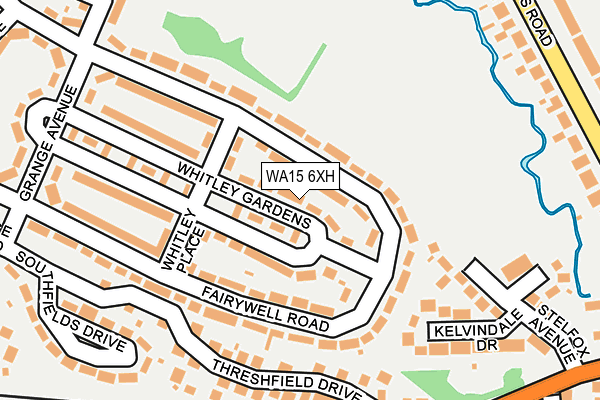 WA15 6XH map - OS OpenMap – Local (Ordnance Survey) WA15 6XH map - OS OpenMap – Local (Ordnance Survey)