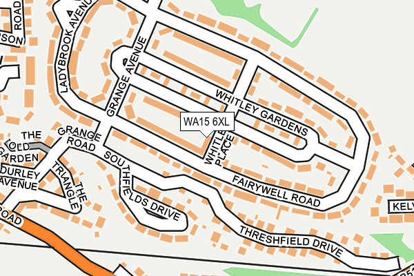WA15 6XL map - OS OpenMap – Local (Ordnance Survey) WA15 6XL map - OS OpenMap – Local (Ordnance Survey)