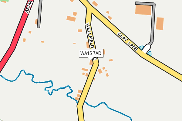 WA15 7AD map - OS OpenMap – Local (Ordnance Survey) WA15 7AD map - OS OpenMap – Local (Ordnance Survey)