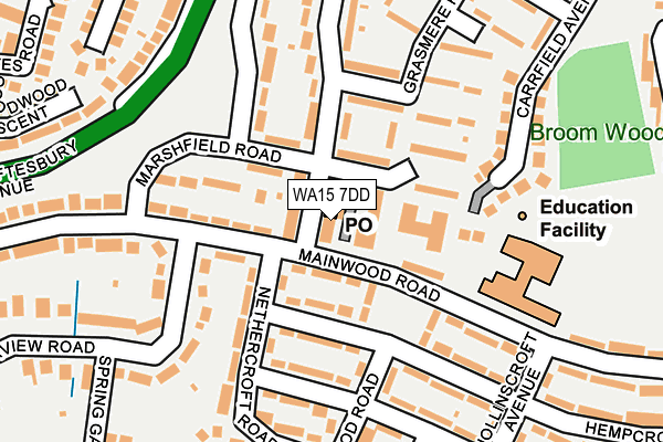 WA15 7DD map - OS OpenMap – Local (Ordnance Survey) WA15 7DD map - OS OpenMap – Local (Ordnance Survey)