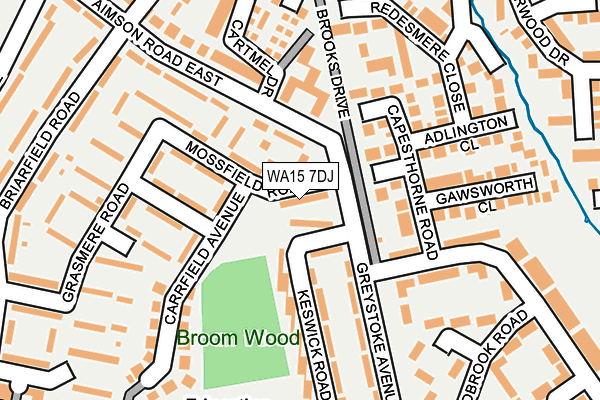 WA15 7DJ map - OS OpenMap – Local (Ordnance Survey) WA15 7DJ map - OS OpenMap – Local (Ordnance Survey)