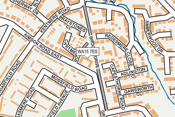 WA15 7ES map - OS OpenMap – Local (Ordnance Survey) WA15 7ES map - OS OpenMap – Local (Ordnance Survey)