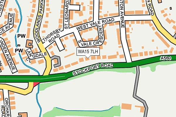 WA15 7LH map - OS OpenMap – Local (Ordnance Survey) WA15 7LH map - OS OpenMap – Local (Ordnance Survey)