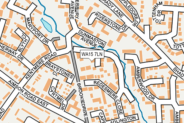 WA15 7LN map - OS OpenMap – Local (Ordnance Survey) WA15 7LN map - OS OpenMap – Local (Ordnance Survey)