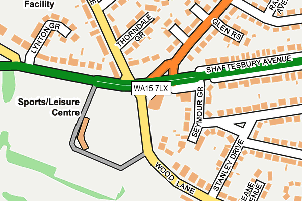WA15 7LX map - OS OpenMap – Local (Ordnance Survey) WA15 7LX map - OS OpenMap – Local (Ordnance Survey)