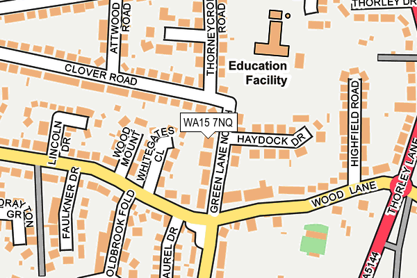 WA15 7NQ map - OS OpenMap – Local (Ordnance Survey) WA15 7NQ map - OS OpenMap – Local (Ordnance Survey)