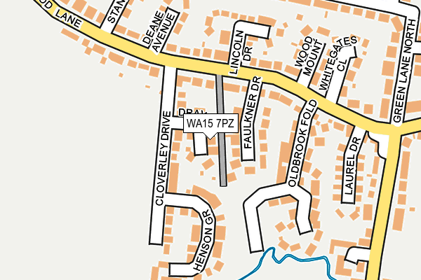 WA15 7PZ map - OS OpenMap – Local (Ordnance Survey) WA15 7PZ map - OS OpenMap – Local (Ordnance Survey)