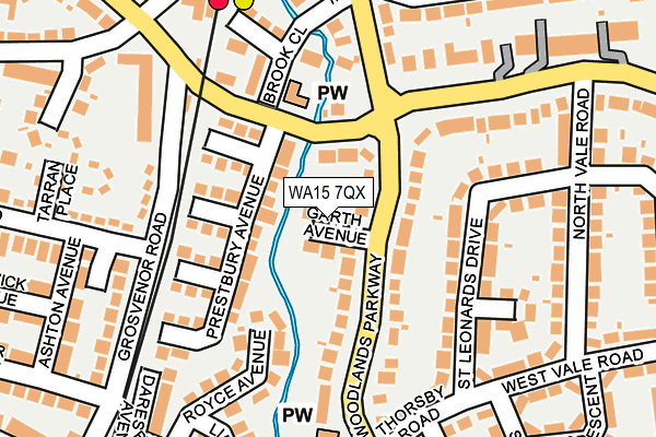 WA15 7QX map - OS OpenMap – Local (Ordnance Survey) WA15 7QX map - OS OpenMap – Local (Ordnance Survey)