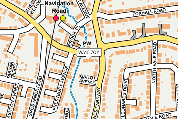 WA15 7QY map - OS OpenMap – Local (Ordnance Survey) WA15 7QY map - OS OpenMap – Local (Ordnance Survey)