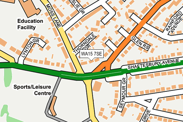 WA15 7SE map - OS OpenMap – Local (Ordnance Survey) WA15 7SE map - OS OpenMap – Local (Ordnance Survey)