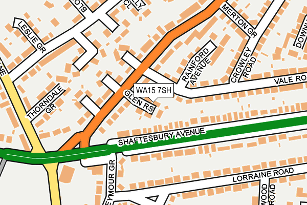WA15 7SH map - OS OpenMap – Local (Ordnance Survey) WA15 7SH map - OS OpenMap – Local (Ordnance Survey)