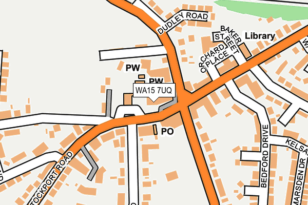 WA15 7UQ map - OS OpenMap – Local (Ordnance Survey) WA15 7UQ map - OS OpenMap – Local (Ordnance Survey)