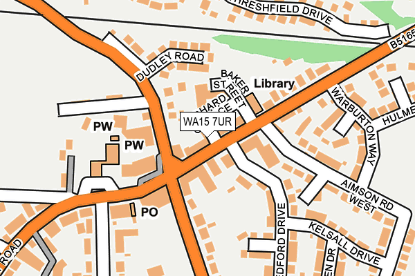 WA15 7UR map - OS OpenMap – Local (Ordnance Survey) WA15 7UR map - OS OpenMap – Local (Ordnance Survey)