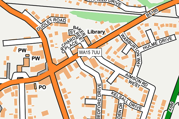 WA15 7UU map - OS OpenMap – Local (Ordnance Survey) WA15 7UU map - OS OpenMap – Local (Ordnance Survey)