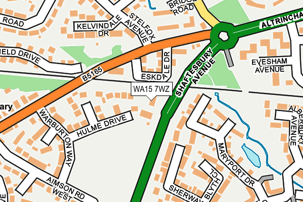 WA15 7WZ map - OS OpenMap – Local (Ordnance Survey) WA15 7WZ map - OS OpenMap – Local (Ordnance Survey)