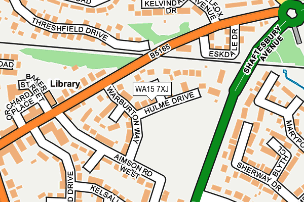 WA15 7XJ map - OS OpenMap – Local (Ordnance Survey) WA15 7XJ map - OS OpenMap – Local (Ordnance Survey)