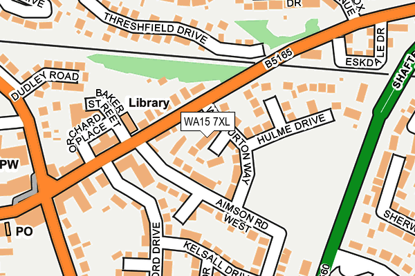 WA15 7XL map - OS OpenMap – Local (Ordnance Survey) WA15 7XL map - OS OpenMap – Local (Ordnance Survey)