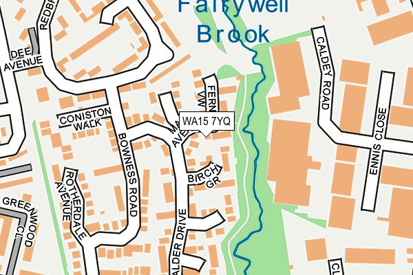 WA15 7YQ map - OS OpenMap – Local (Ordnance Survey) WA15 7YQ map - OS OpenMap – Local (Ordnance Survey)