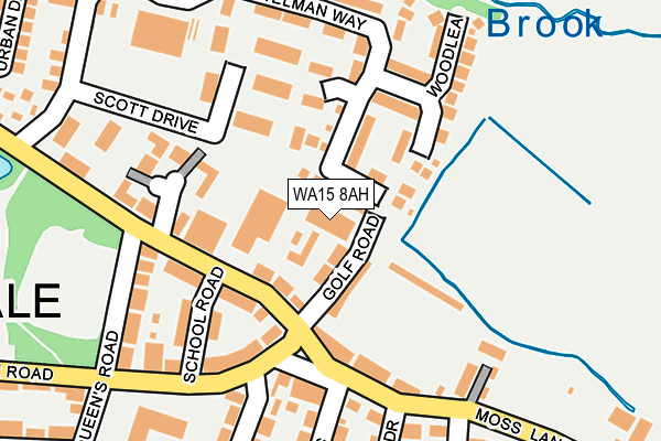WA15 8AH map - OS OpenMap – Local (Ordnance Survey) WA15 8AH map - OS OpenMap – Local (Ordnance Survey)