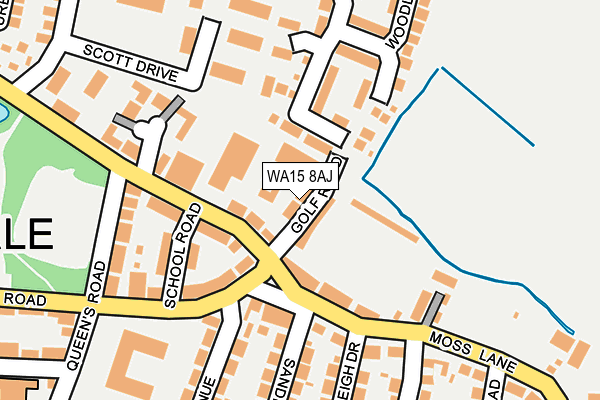 WA15 8AJ map - OS OpenMap – Local (Ordnance Survey) WA15 8AJ map - OS OpenMap – Local (Ordnance Survey)