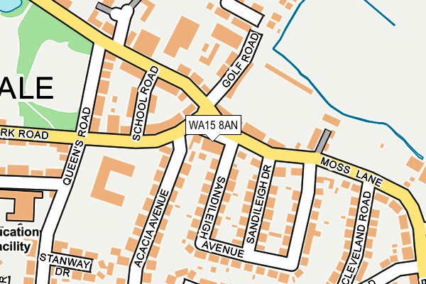 WA15 8AN map - OS OpenMap – Local (Ordnance Survey) WA15 8AN map - OS OpenMap – Local (Ordnance Survey)