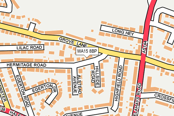 WA15 8BP map - OS OpenMap – Local (Ordnance Survey) WA15 8BP map - OS OpenMap – Local (Ordnance Survey)