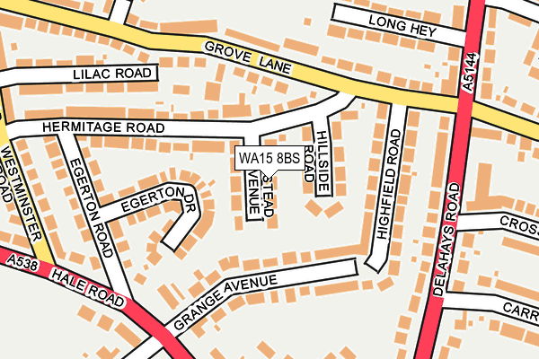 WA15 8BS map - OS OpenMap – Local (Ordnance Survey) WA15 8BS map - OS OpenMap – Local (Ordnance Survey)