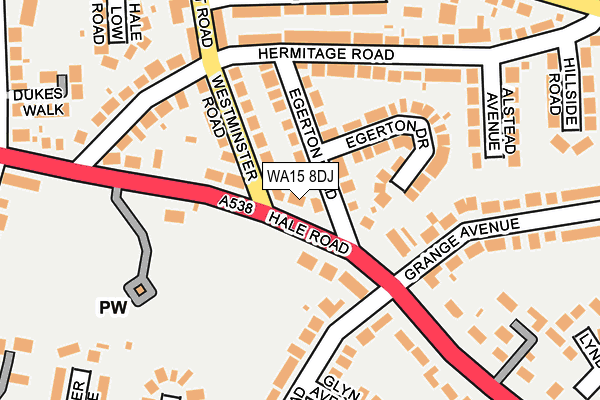 WA15 8DJ map - OS OpenMap – Local (Ordnance Survey) WA15 8DJ map - OS OpenMap – Local (Ordnance Survey)